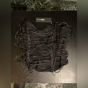 Black corset strings Size Large